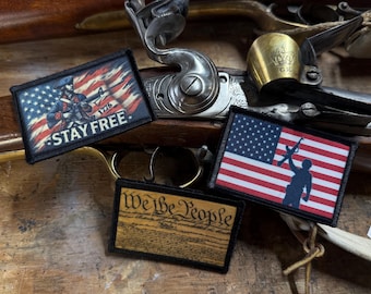 Patrtiotic Tactical Morale Patch Collection (3 American Hook and Loop  Patches)