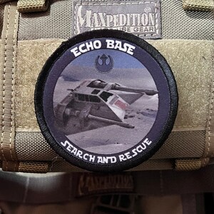 Echo Base Search & Rescue Morale Patch Tactical USA Morale Patch- Hook and loop Patch 3" Circle Made in the USA!
