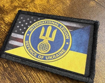 2x3" International Legion Defense of Ukraine Morale Patch. Ukraine War
