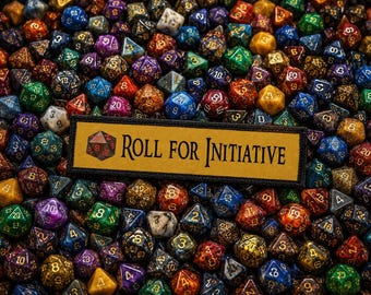 Toppa "Lancia l'iniziativa", regalo per giocatori di giochi di ruolo d20, velcro 1x4