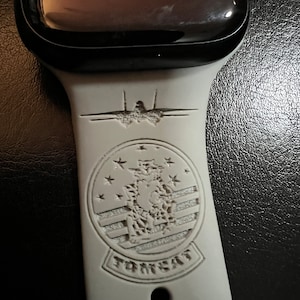 F-14 Tomcat &quot;Anytime Baby&quot;  Silicone Watch Band compatible with Apple Watch Watch