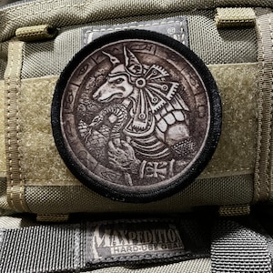 Egyptian Anubis Morale Patch - 3&quot; Hook and Loop Patch