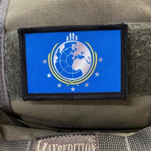 Super Earth Flag Morale Patch- Hook and loop Patch 2x3" Made in the USA!