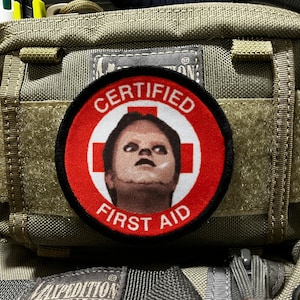 3&quot; Certified First Aid Morale Patch- Hook and loop Patch 3&quot; Circle Made in the USA!