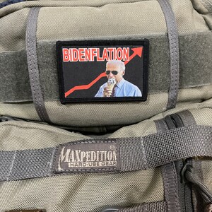 Bidenflation Funny Morale Patch- Hook and loop Custom Patch 2x3&quot; Made in the USA!