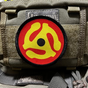 3&quot; Stereo Record Adapter Morale Patch Made in the USA! Free shipping