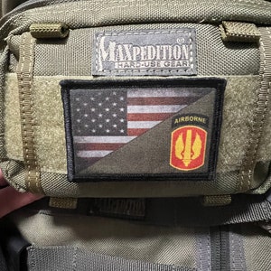 82nd Airborne Divisional Artillery USA Flag Morale Patch- Hook and loop Custom Patch 2x3&quot; Made in the USA!