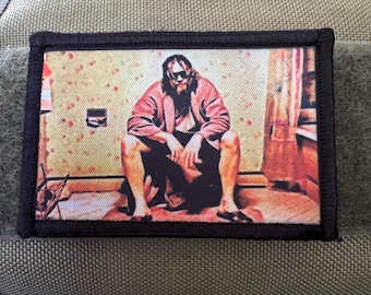 Patch pour moral de salle de bain Big Lebowski - Patch auto-agrippant 2 x 3 po. Fabriqué aux États-Unis !