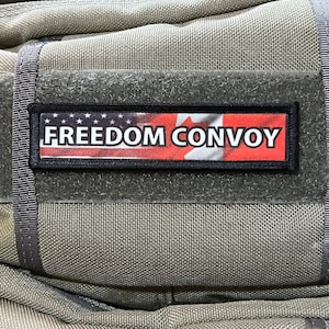 1x4 Freedom ConvoyMorale Patch- Hook and loop Custom Patch 2x3&quot; Made in the USA!