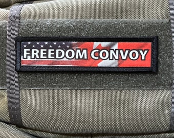 1x4 Freedom ConvoyMorale Patch- Hook and loop Custom Patch 2x3 » Fabriqué aux États-Unis!