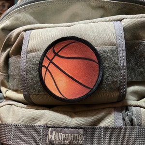 Basketball Morale Patch - hook and loop Custom Patch 3&quot; Circle Made in the USA!