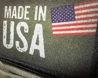 Made in USA Morale Patch: Hook and Loop 2x3"