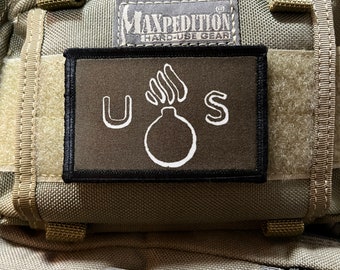 WWII Flaming Bomb Morale Patch- Hook and loop Patch 2x3" Made in the USA!