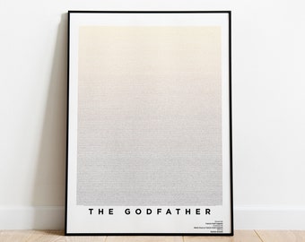 The Godfather Minimalist Movie Script Poster: Embrace the Legacy in Sublime Simplicity