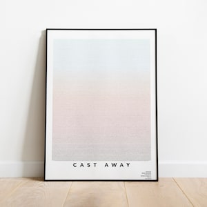 Cast Away Minimalist Movie Script Poster: Journey Through Solitude in Style