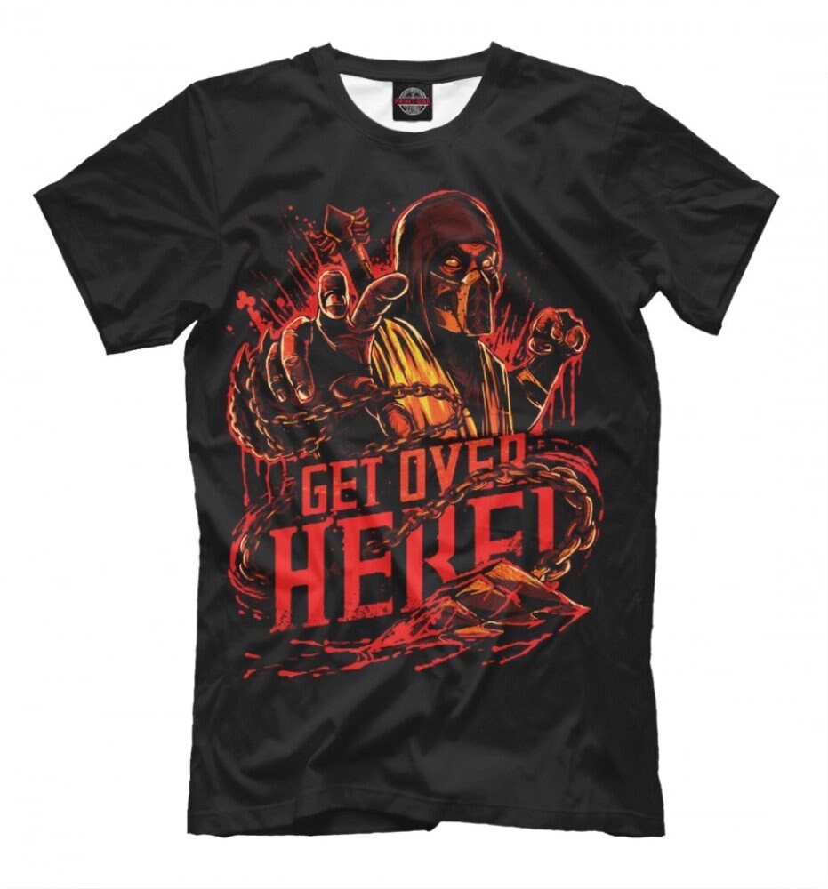 Scorpion Get Over Here T-Shirt Mortal Kombat Gamer T-Shirt | Etsy