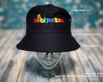 Hobipalooza Bucket Hat / White & Holographic Available now Solid Black : Est Restock Date 0712