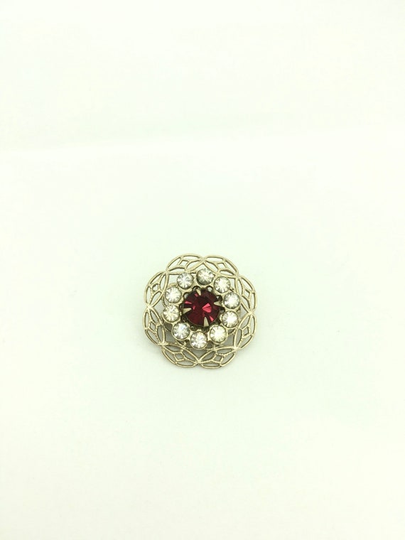 Vintage New Red Old Stock Rhinestone Sweater Clasps Blue Buckles Green