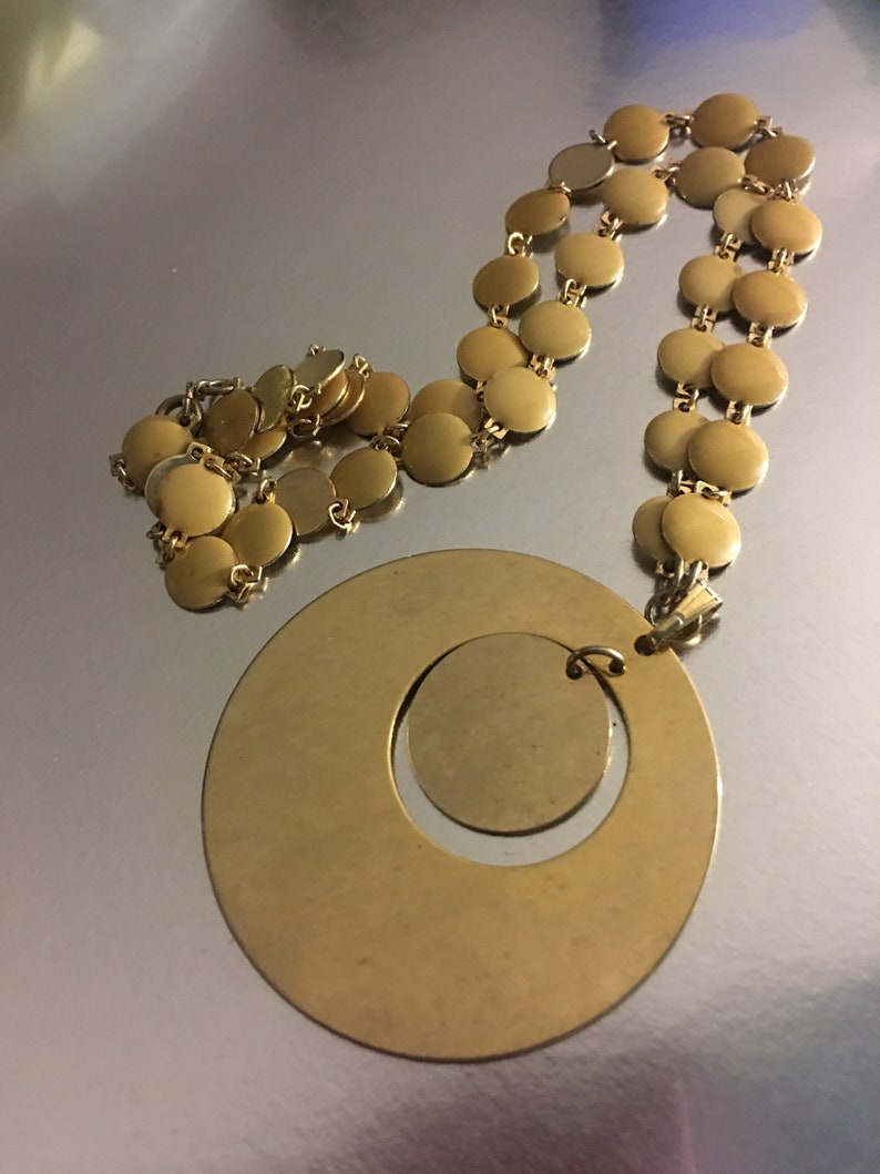 Mustard Yellow Hoop Fashion Necklace