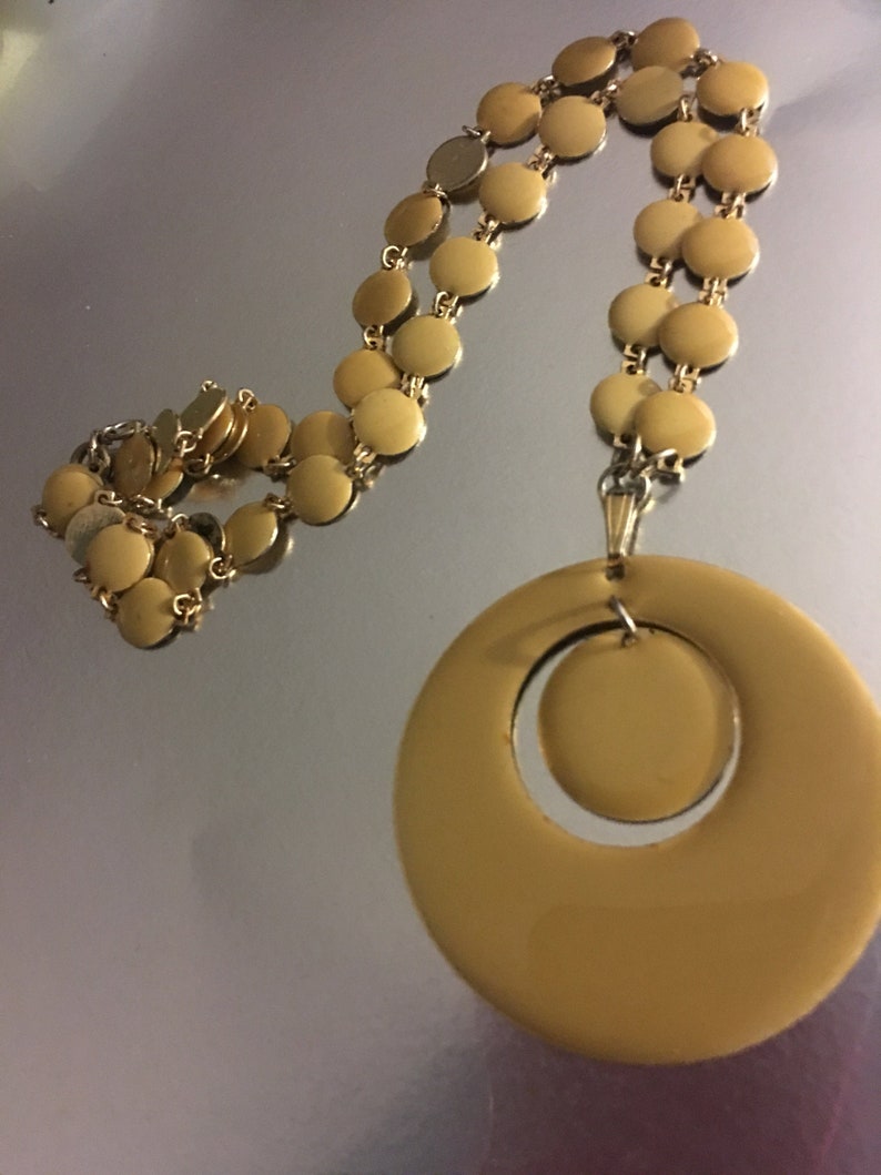 Mustard Yellow Hoop Fashion Necklace