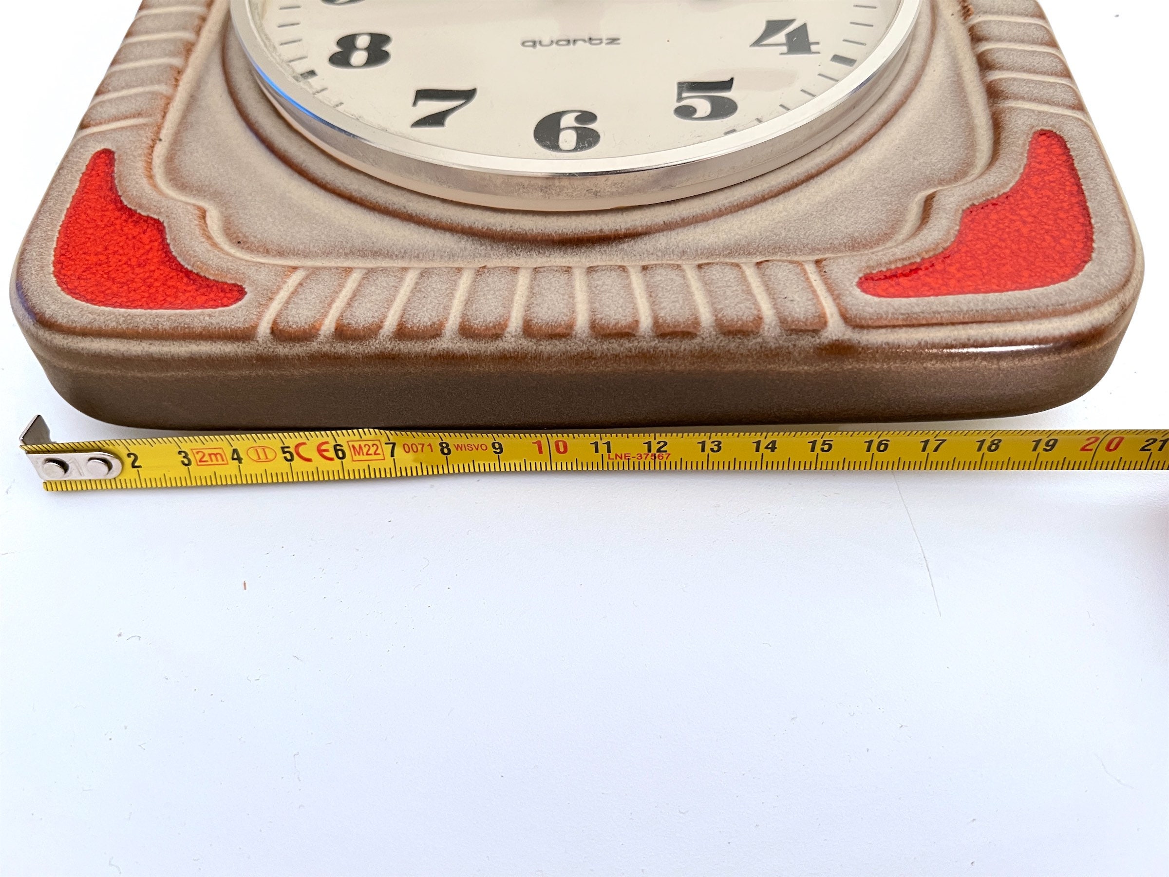 Vintage Ceramic Wall Clock Manufactured by the German Etsy