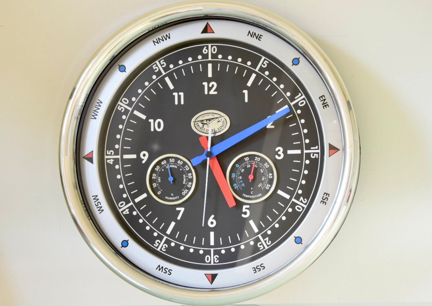 Spirit Of St Louis Airfield Wall Clock Temp Humidity SOSL Etsy