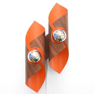 Polam by (Philips) double space age lamp vintage metal wall lamp 70s