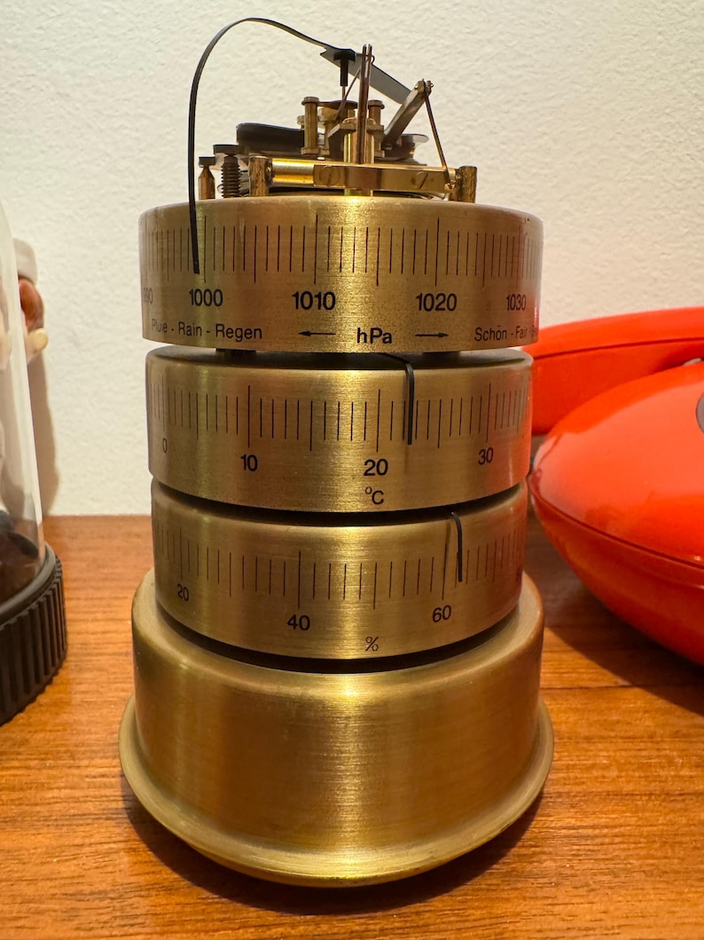 Multi Clock Barometer Temperature Vintage Barigo Weather Station - Barometer Thermometer Hygrometer Dome ...