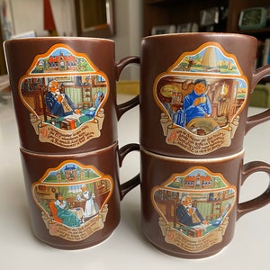 Vintage Villeroy & Bosh Imperial Royal Mug Set De coffee Wordt Luxembourg x4