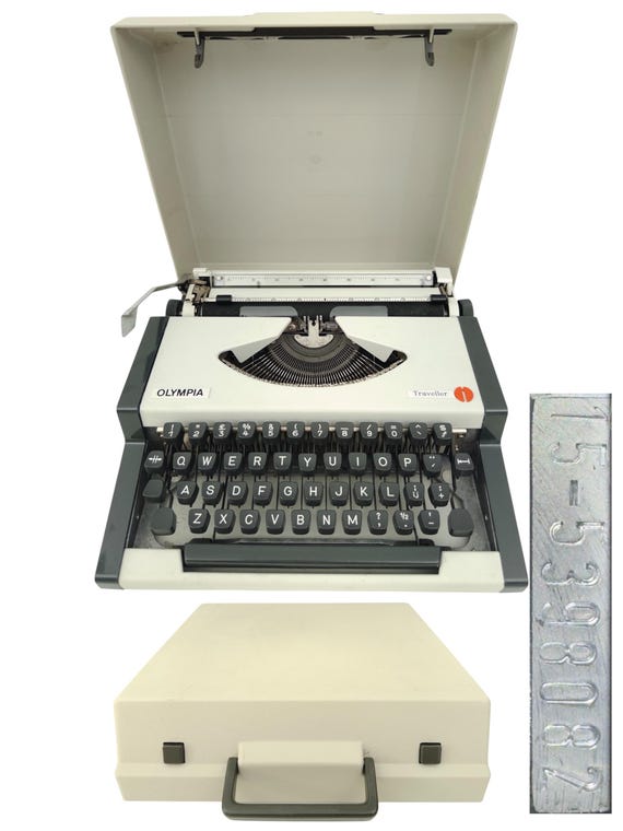 Olympia Traveler, Typewriter Revised - Working + New Ribbon Circa