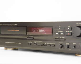 Denon DRS-610 Front Loading Cassette Deck in the Black Finish
