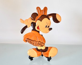Minnie Mouse golfing Vintage Disney wooden Wall Decoration