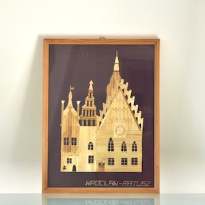Vintage polnische Volkskunst aus Stroh, gewebt auf schwarzem Stoff, Wrocław Breslau