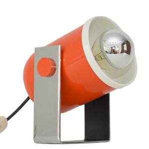 ItalianSpace Age orange table/desk lamp, 1960s.