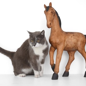 Vintage old rocking wooden horse