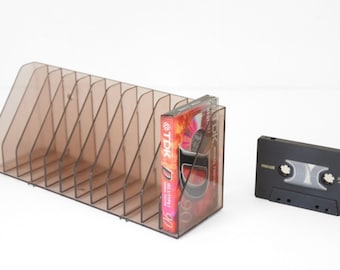 Casette tape holder storage rack rack for 12 audio Casette tapes