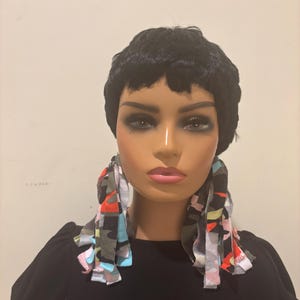 Handmade Camouflage Fringe Fabric Earrings: Boho Statement Jewelry