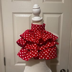 Red and white polka Fabric Jabot Bib Necklace – Detachable Patchwork Victorian gothic inspired Ruffle Collar