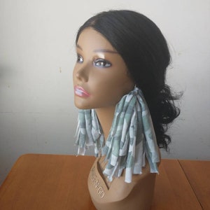 Handmade Camouflage Fringe Earrings: Boho Statement Jewelry