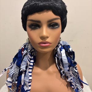 Handmade African Fabric Fringe Earrings: Boho Statement Jewelry