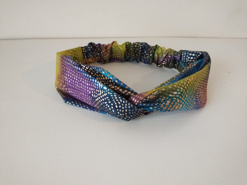 Batik Headband with elastic Kente fabric Twist Headband Elastic Headband Women/'s Headtie