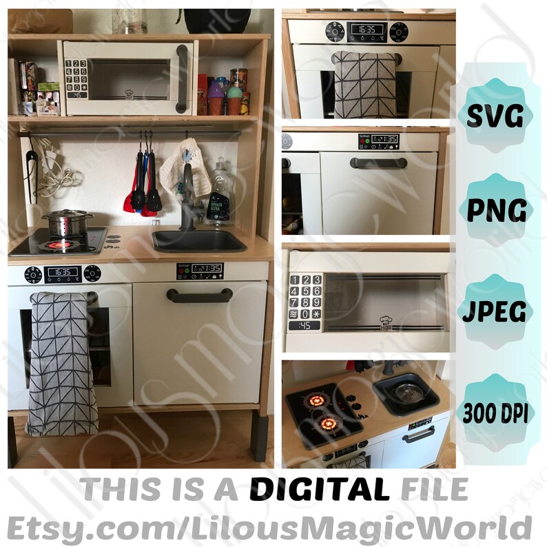 IKEA DUKTIG Play Kitchen Sticker Digital File Kitchen Hack Etsy