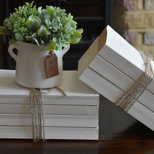 3 libros decorativos minimalistas para decoración con 9 fundas de libro,  decoración de libros, libros de decoración, libros falsos, libros falsos  para