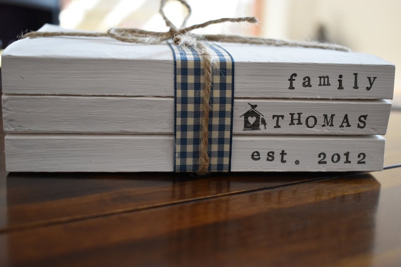 Personalised Books Painted Decorative Books Books With Names Etsy UK