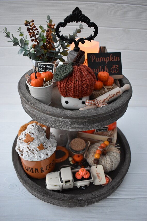 Mini Hay Bale for Tiered Tray, Fall Tiered Tray Decor, Mini Straw Bale