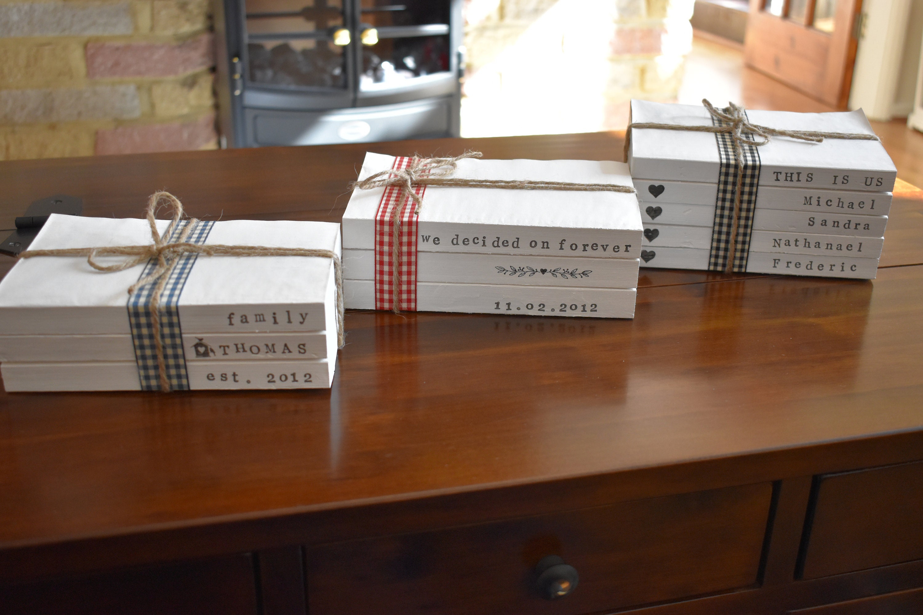 Personalised Books Painted Decorative Books Books With Names Etsy UK