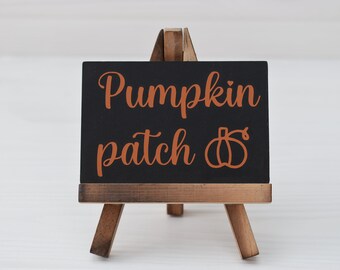 MINI pumpkin patch sign, mini rustic fall sign, Autumn tiered tray decor, Fall farmhouse decor, pumpkin decor