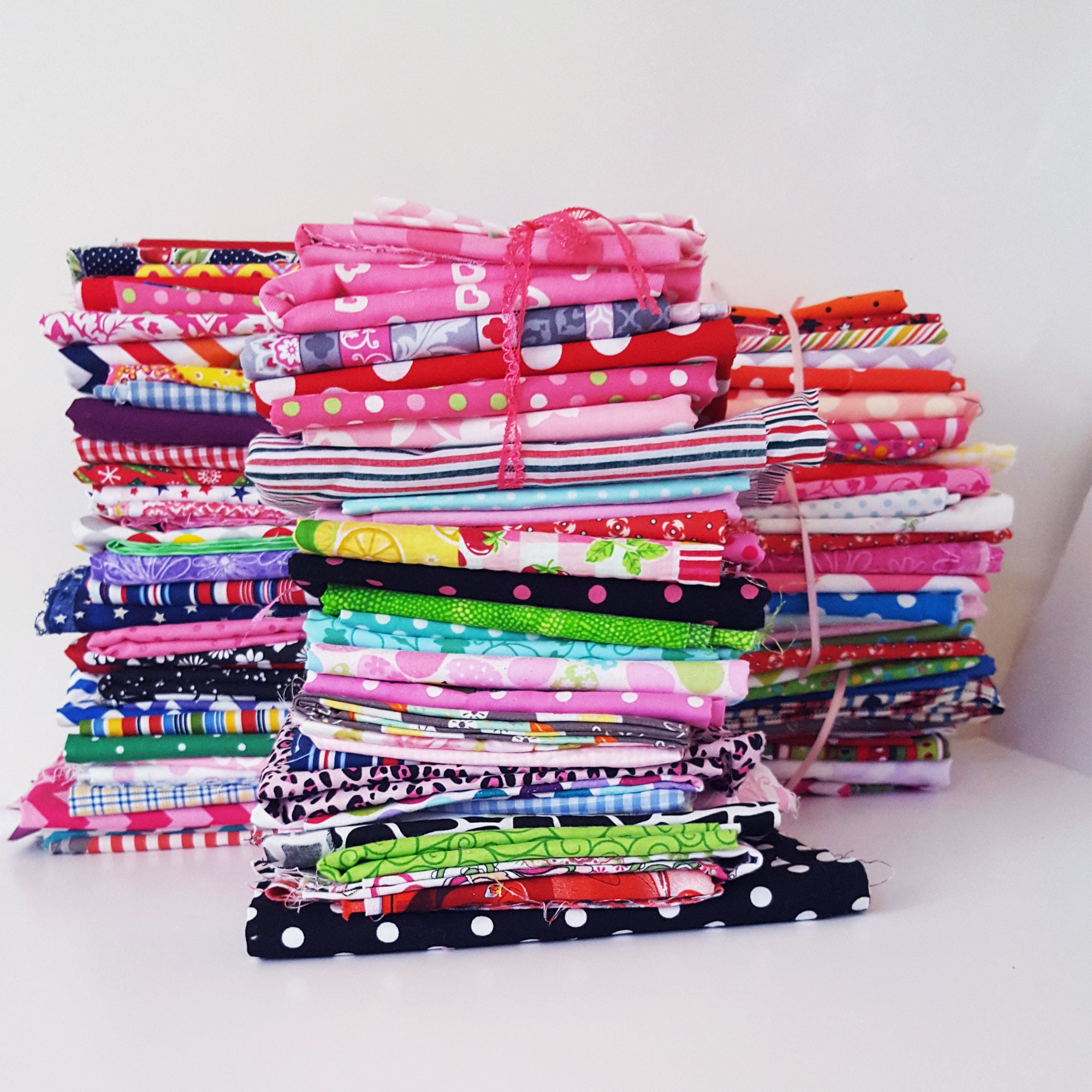 1 LB Quilters Stack 100 Cotton Fabric by the Pound Just Over Etsy