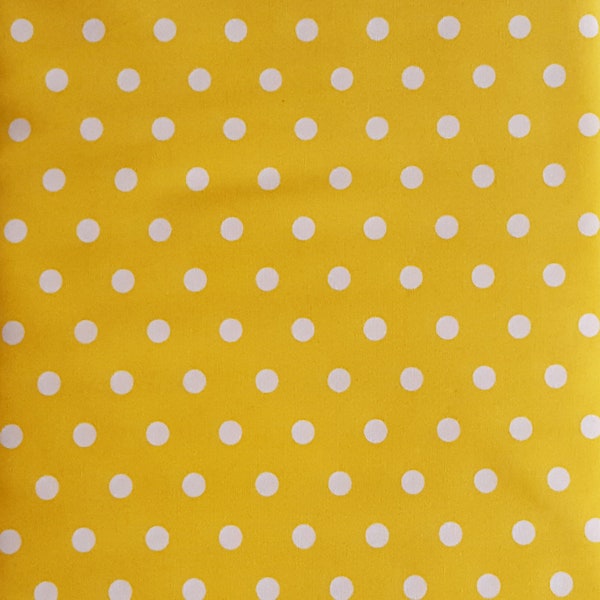Robert Kaufman Basics Yellow Dot Fabric - Perfect for Crafting, Nursery, Clothing, and Quilts