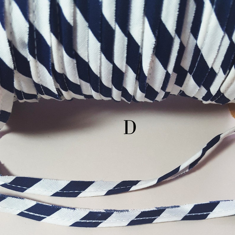 Navy White Cotton Piping Trim 3/8 fr Conception marine Etsy Canada